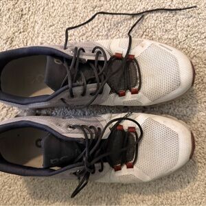 Women's White and Gray Athletic Shoes